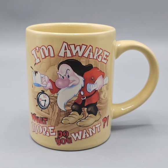 Disney Other - Vtg Grumpy Snow White I'm Awake What More Do You Want? Mug Cup Jerry Leigh